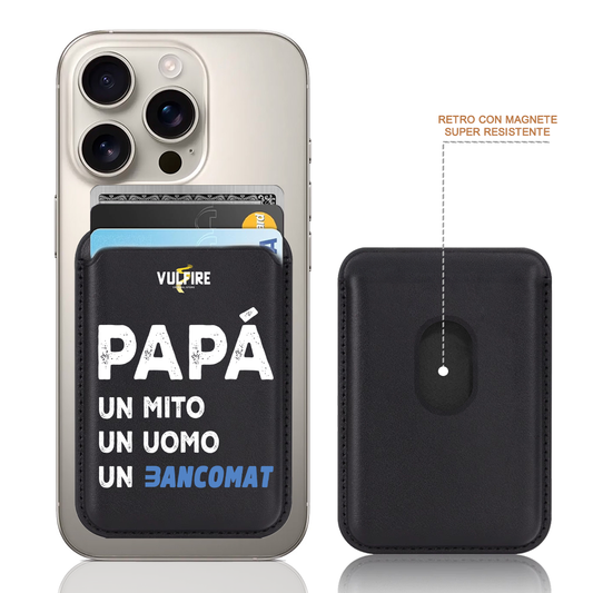 Portafoglio Portacarte Uomo in Ecopelle sintetica Alta Qualità RFID Blocking con Magnete - Festa del Papà