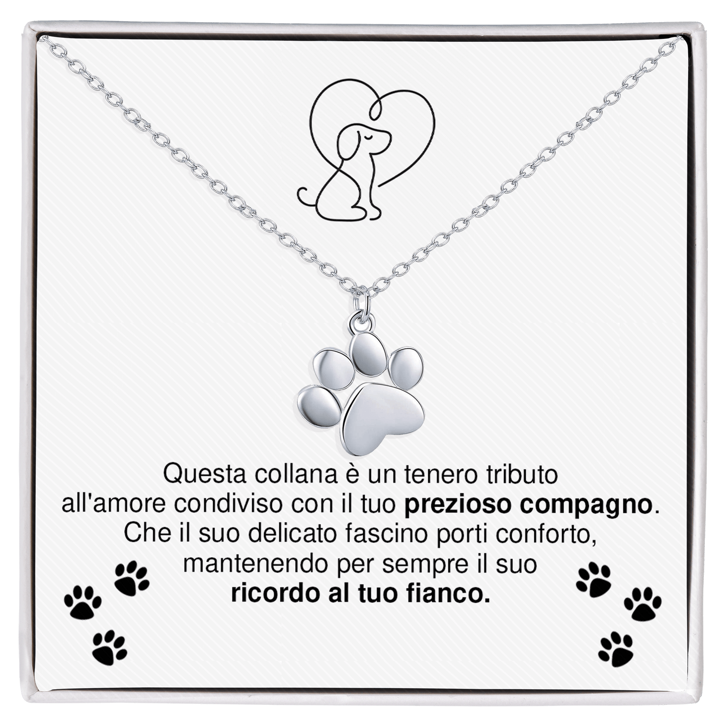 Collana Zampa - Il tuo Prezioso Compagno.