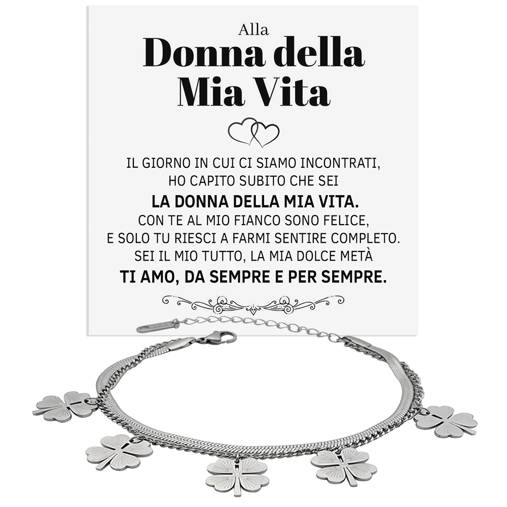 Bracciale Quadrifoglio - Donna Della Mia Vita