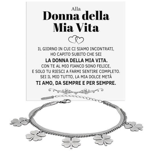 Bracciale Quadrifoglio - Donna Della Mia Vita