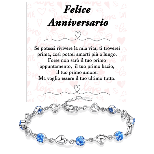 Bracciale Pietre Blu - Felice Anniversario