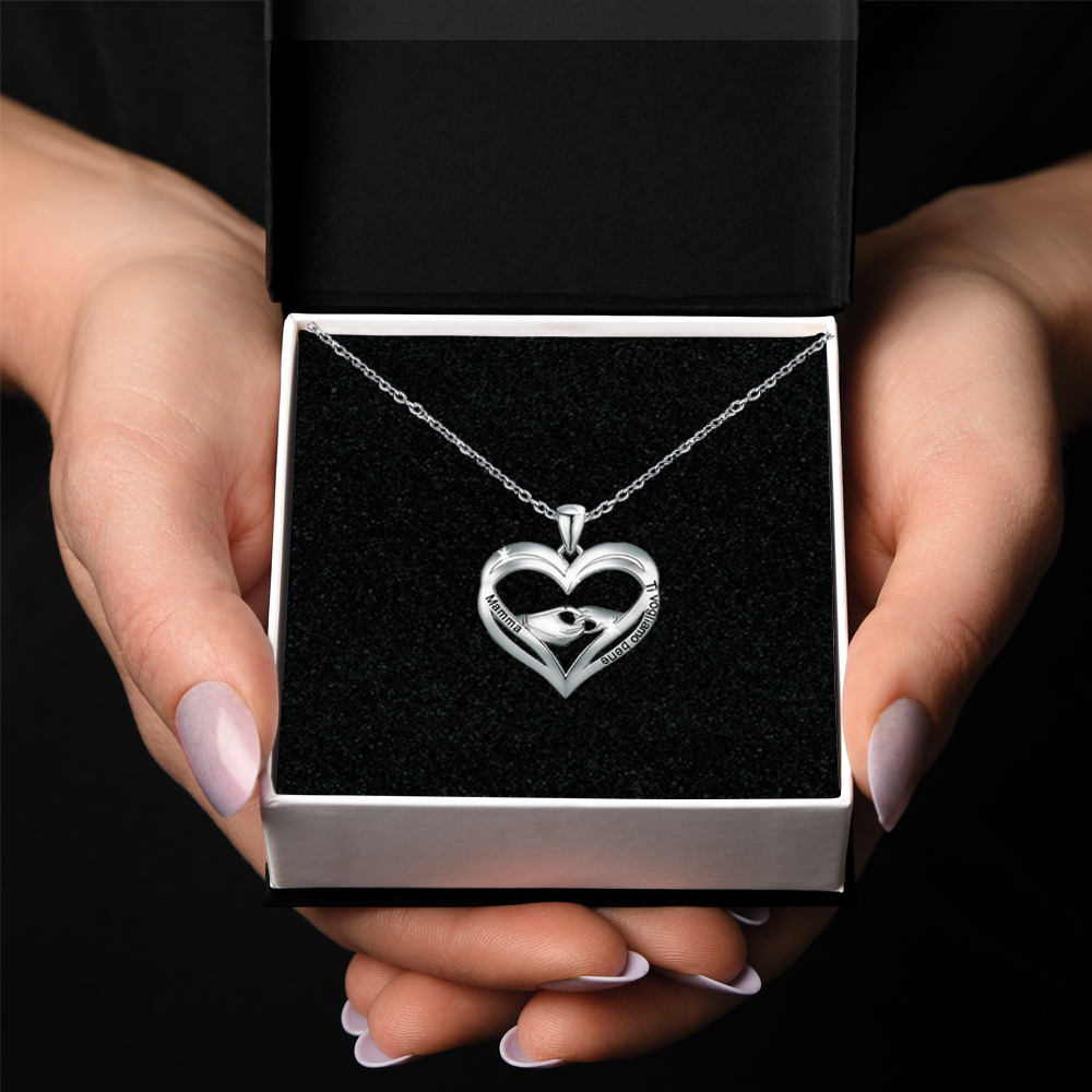 Collana da Donna in Argento Sterling 925 - Mamma, Ti vogliamo bene