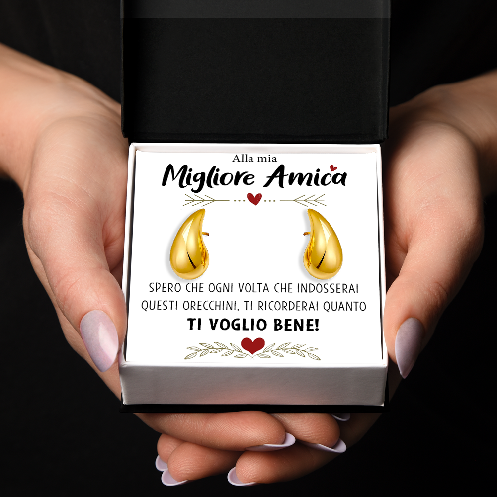 Orecchini a Goccia in Acciaio chirurgico - Alla Migliore Amica
