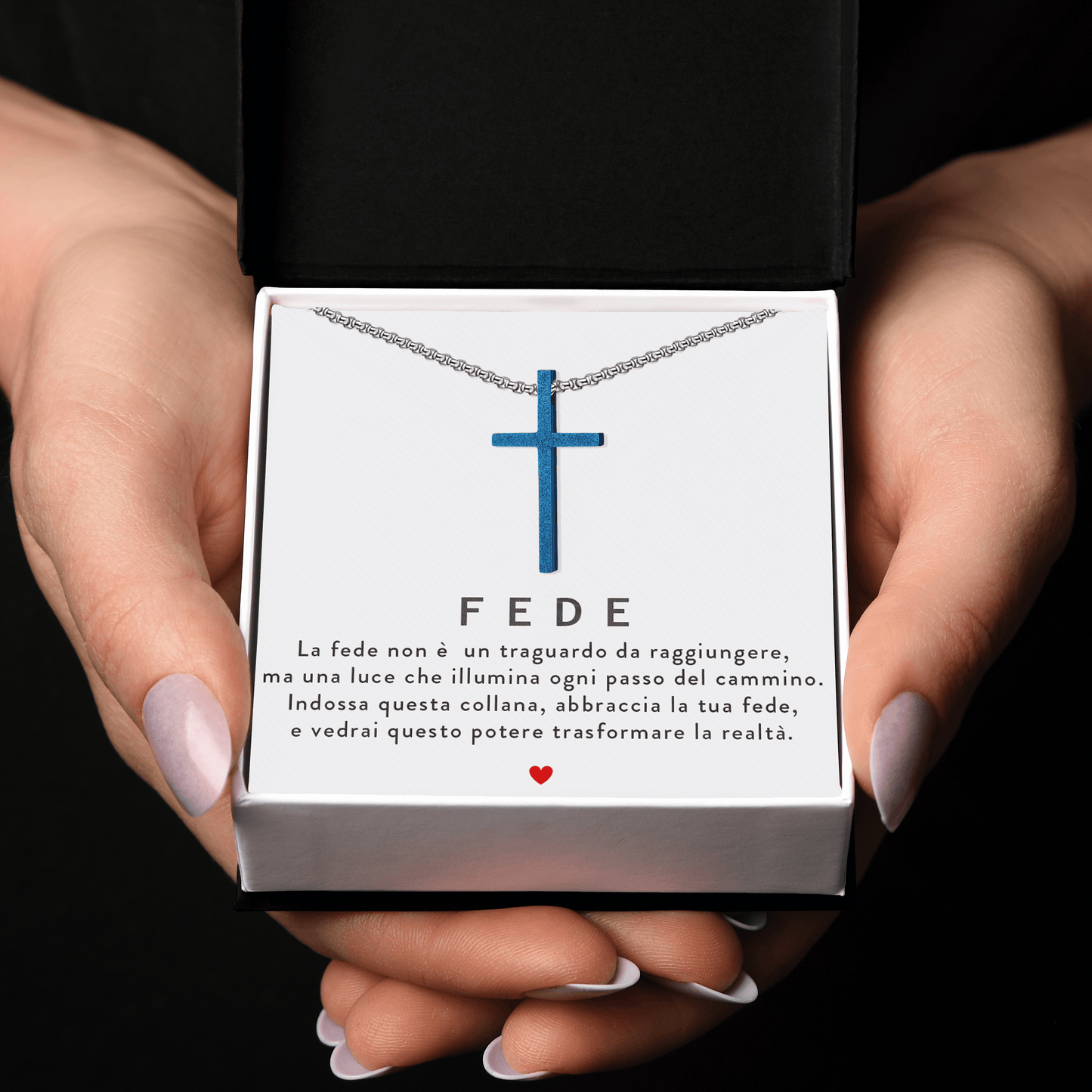 Collana Croce Blu - Fede.