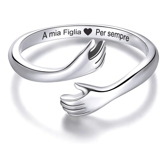 Anello da Donna in Argento Sterling 925 - A Mia Figlia