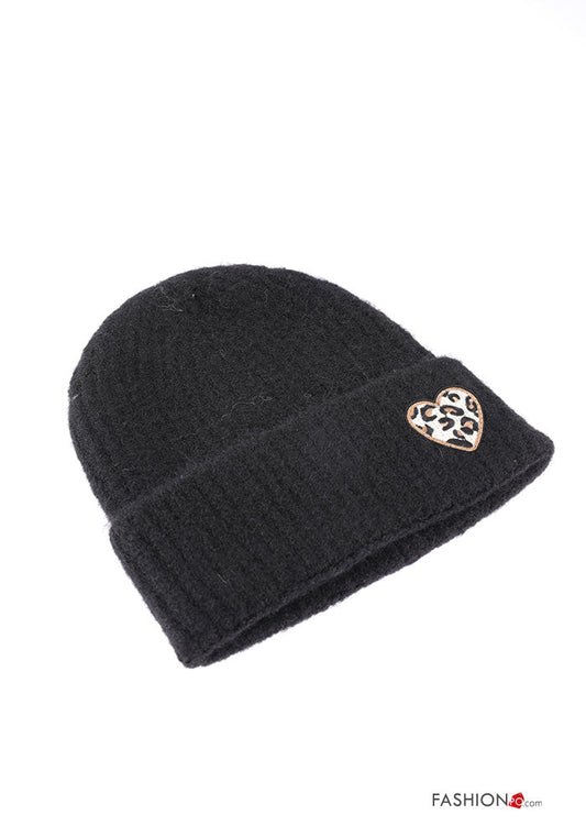 Cappello in Misto Lana Fantasia cuore