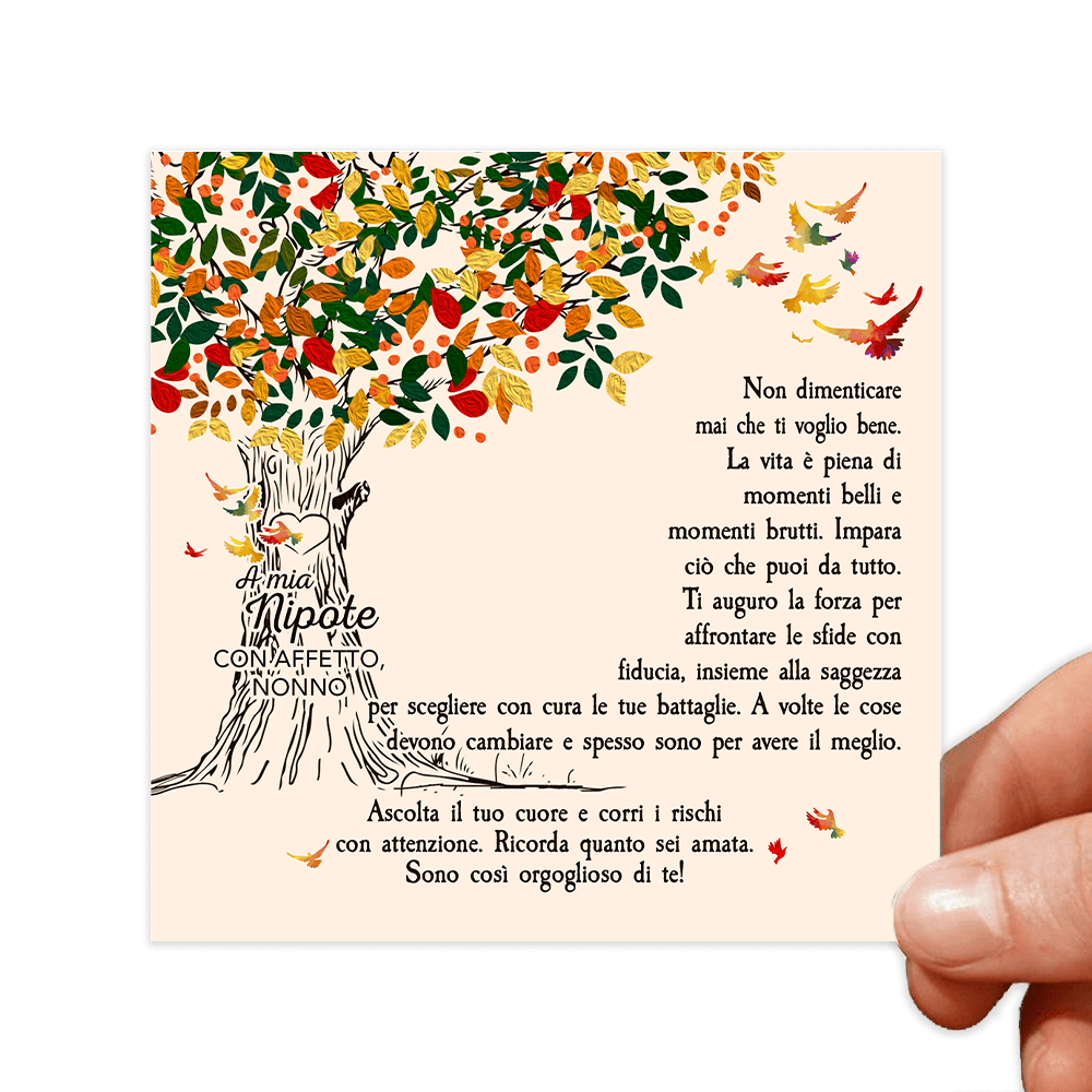 Cartoncini con dediche Donna