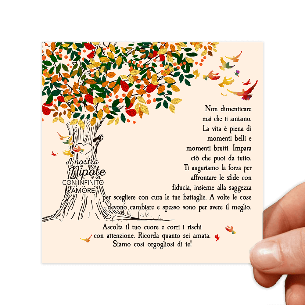 Cartoncini con dediche Donna