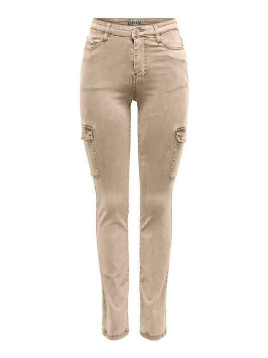 Only Pantaloni Cargo Donna Brandy Humus