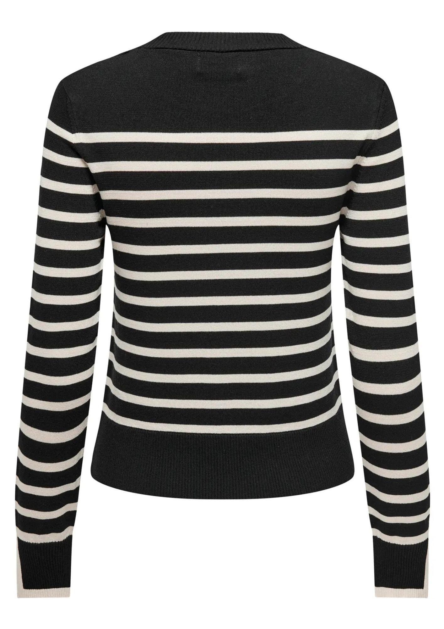 Only Maglione Donna Kalana Nero E Bianco