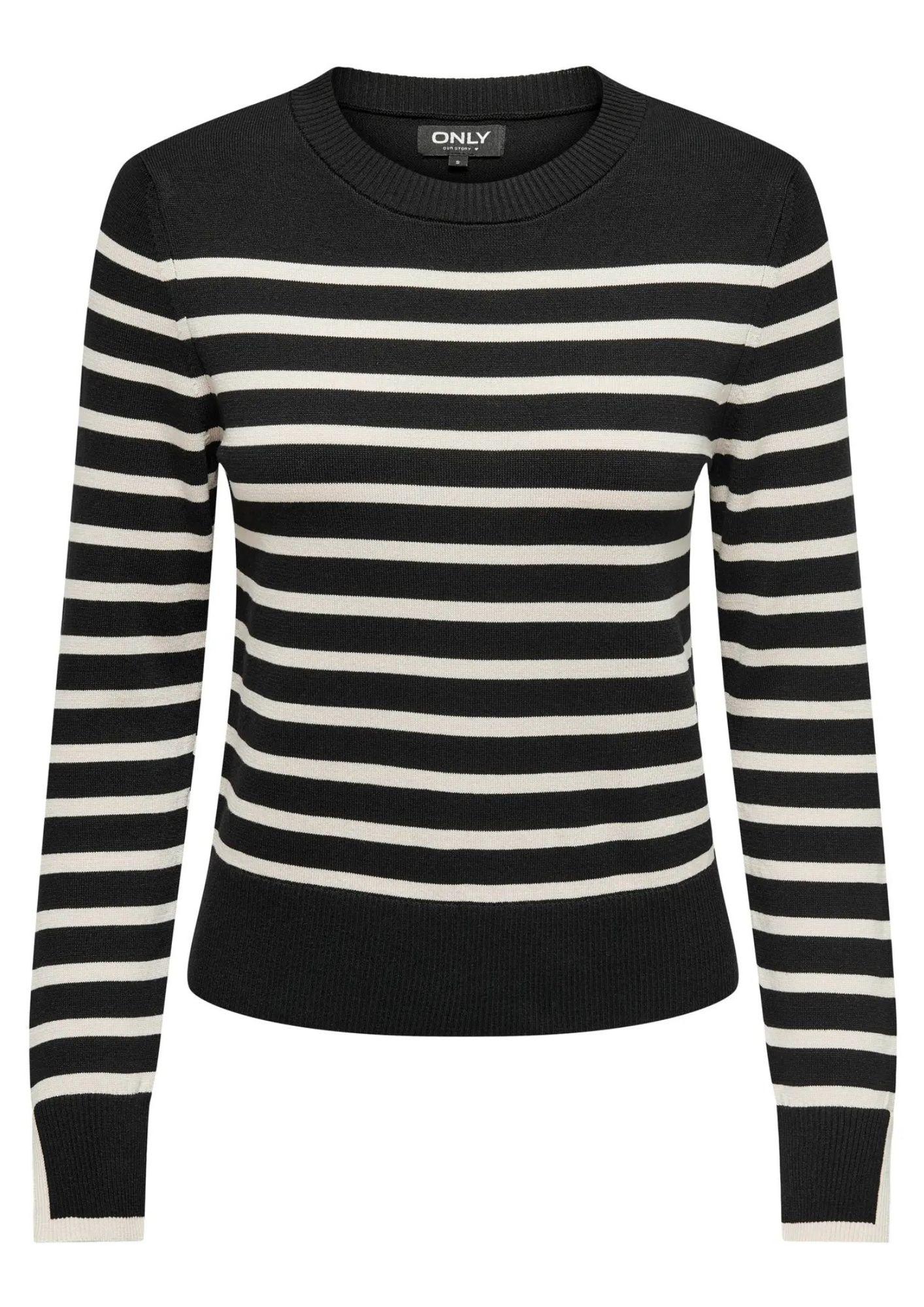 Only Maglione Donna Kalana Nero E Bianco