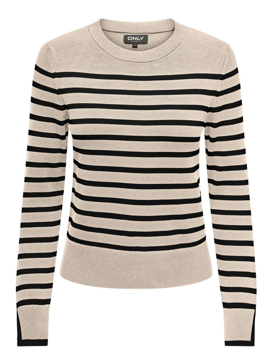 Only Maglione Donna Kalana Whitecap Gray Black