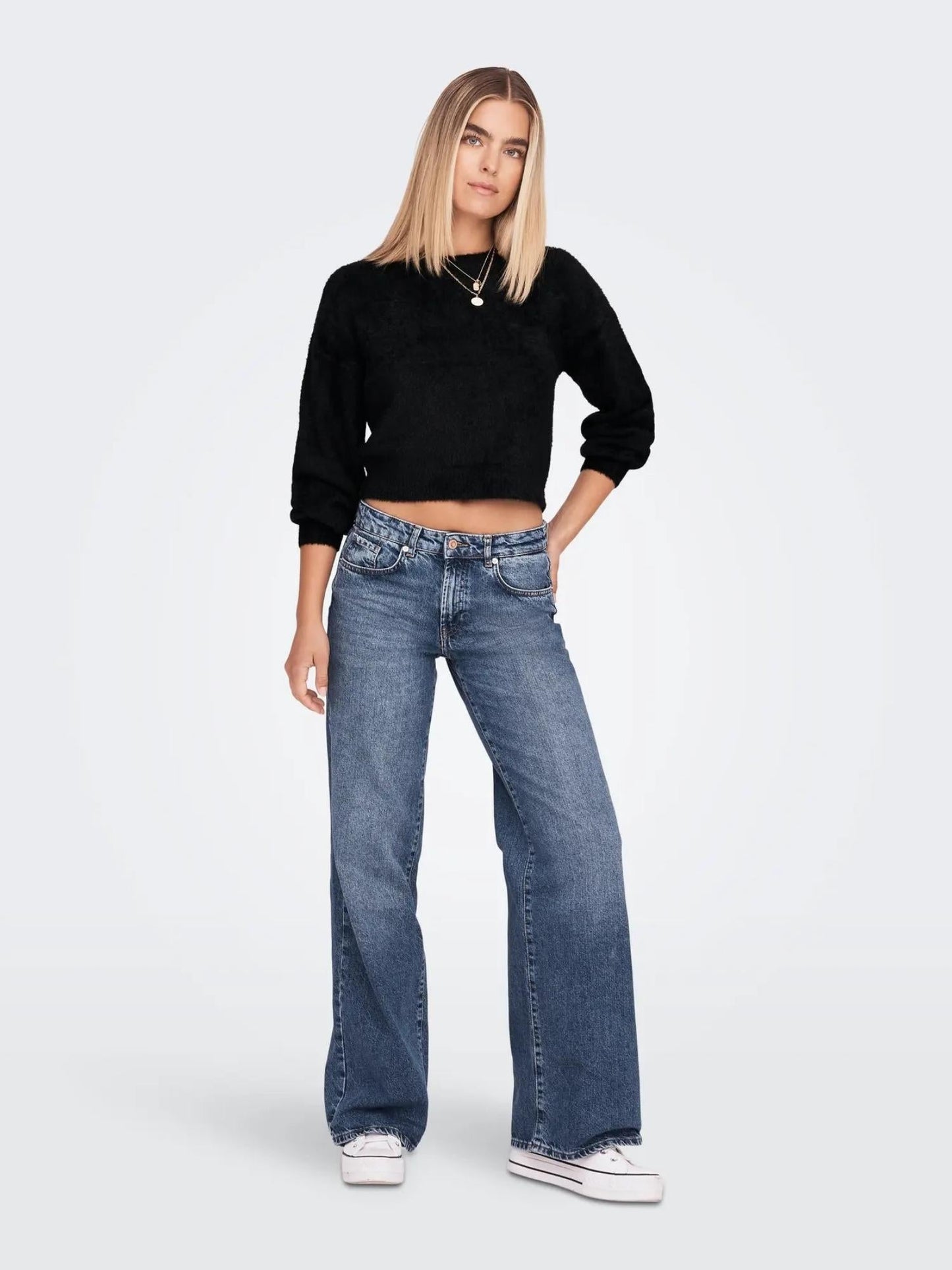 Only Maglione Donna Piumo Nero