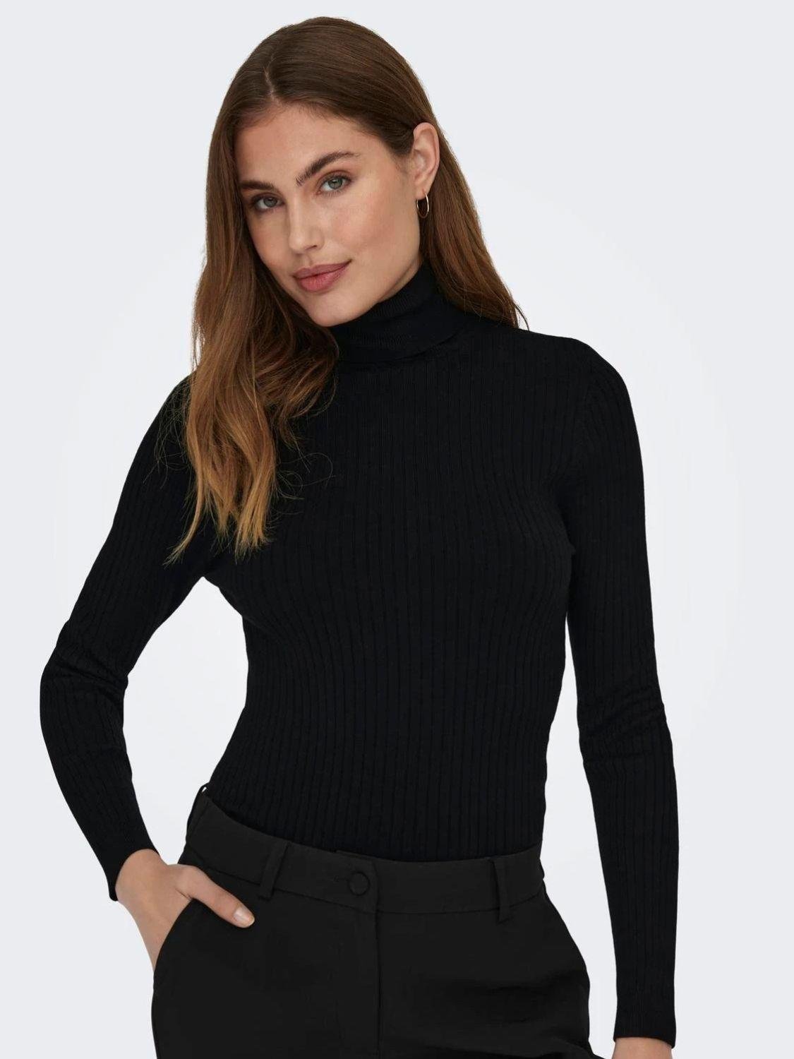 Only Pullover Donna Carol Nero