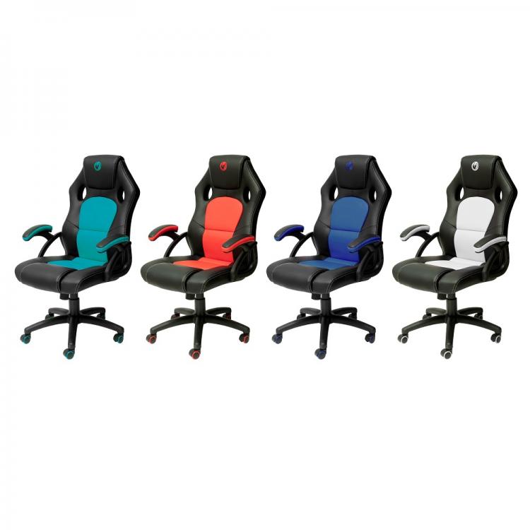 Nacon Sedia Gaming Pcch-310 Blu/Nera Poltrona Ufficio Regolabile Ps4 Ps5 Xbox Pc