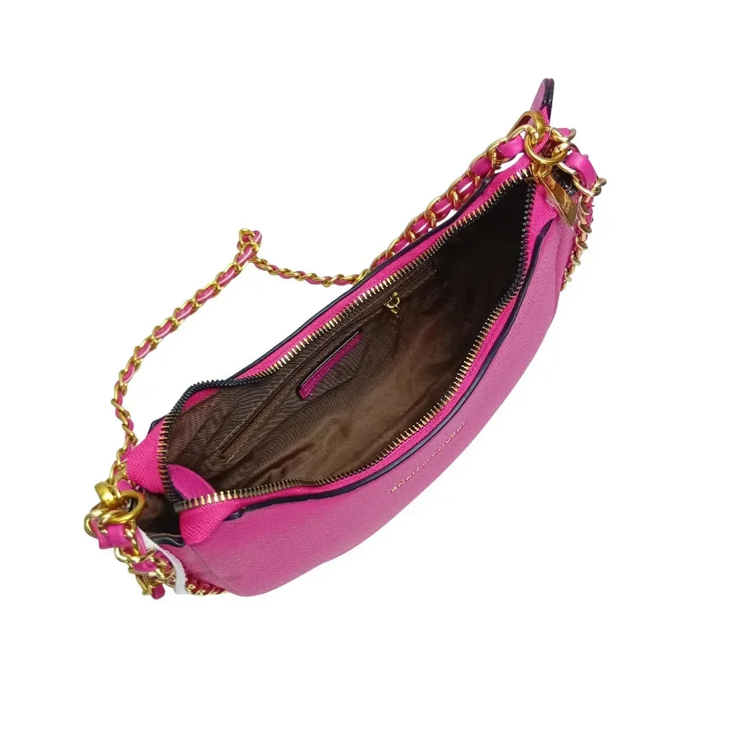 Pink Shoulder Bag with gold color chain strap MS-8824