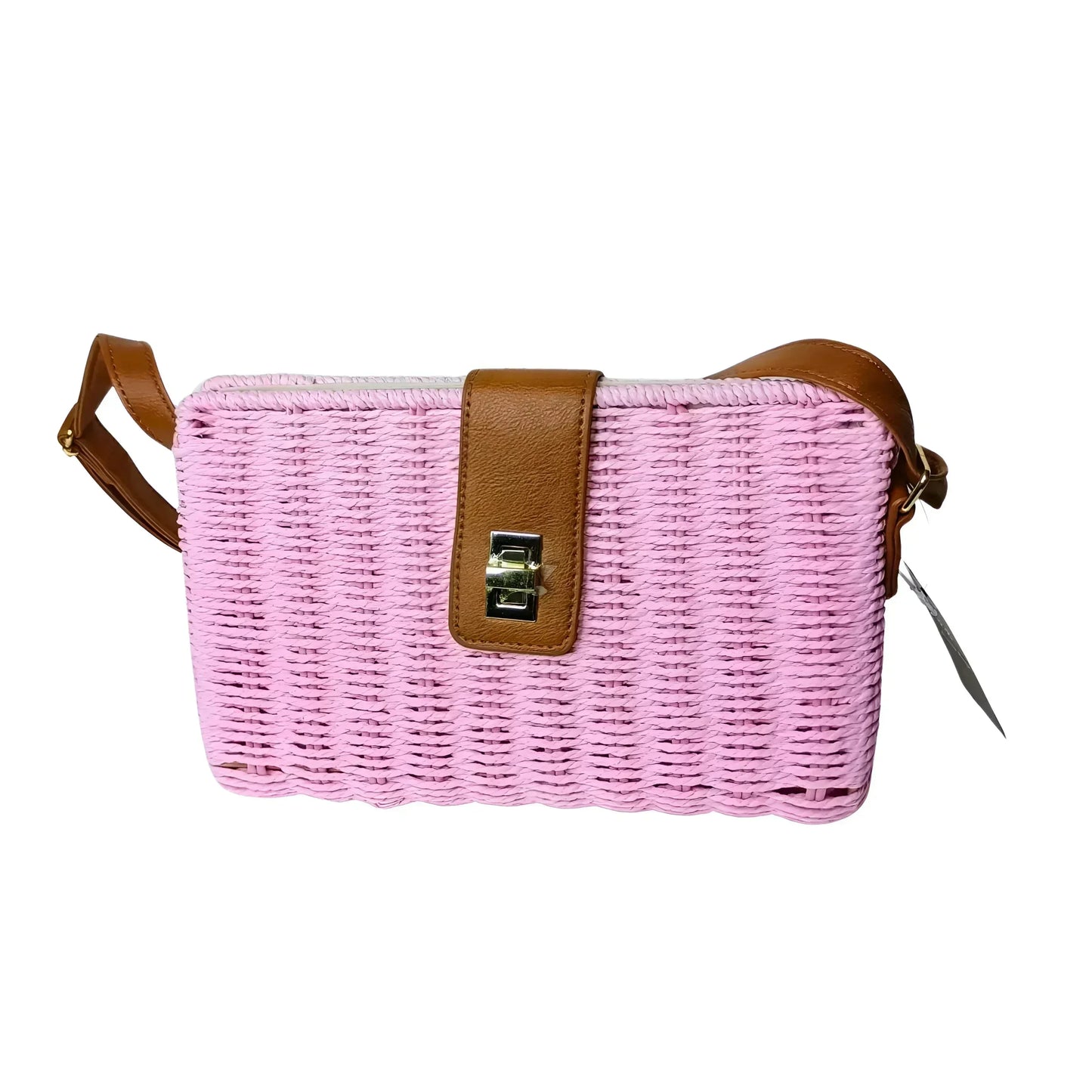 Pink Woven Shoulder Bag - MS-525