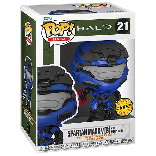 Funko Pop Halo 21 Spartan Mark V (B) With Energy Sword Chase Vinyl Figure Xbox