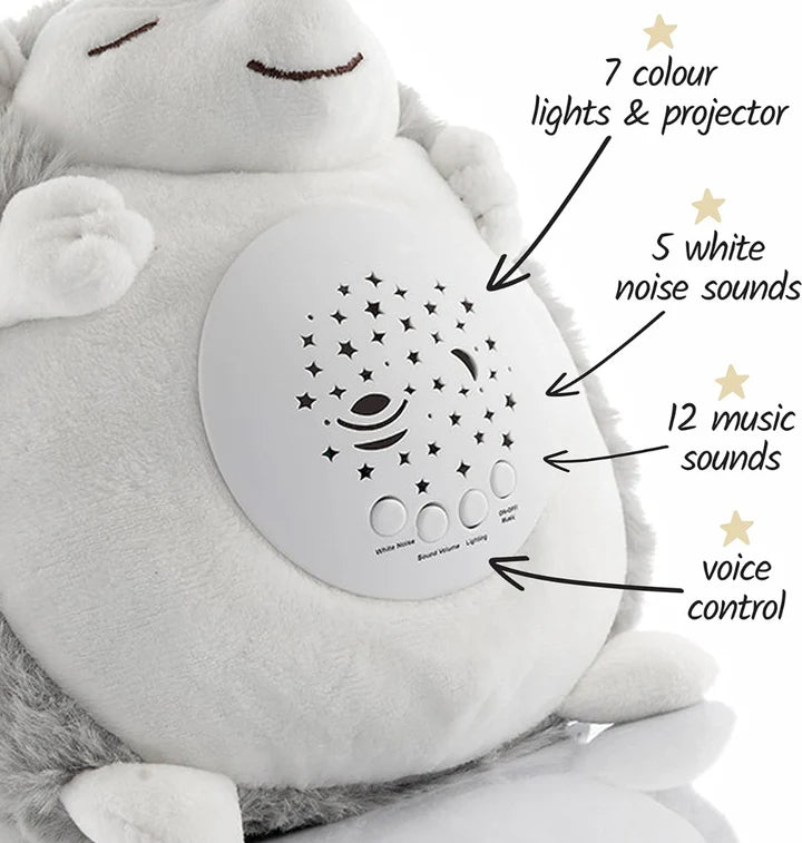 Peluche per bambino proiettore con rumore per aiutare al sonno a forma di riccio