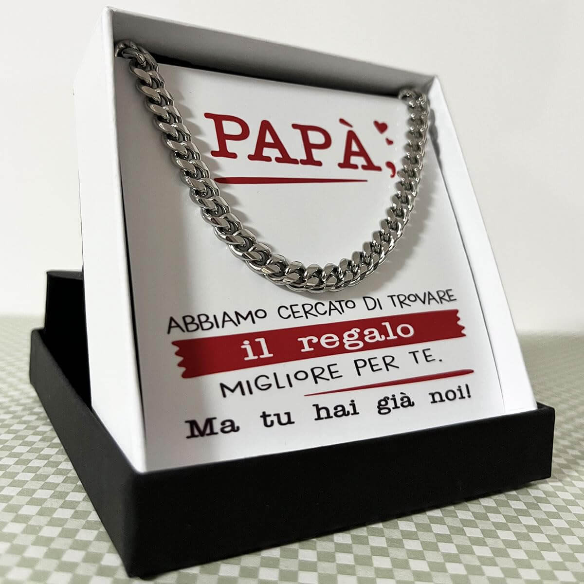 Collana da Uomo - Papà Regalo Migliore Siamo Noi.