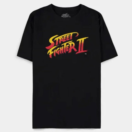 DIFUZED - T-SHIRT: STREET FIGHTER II XL LOGO GAME VIDEOGAMES VIDEOGIOCO PS4 PS5