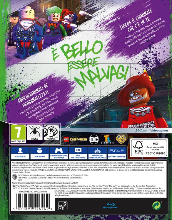 Lego DC Super Villains PS4 PlayStation 4 Game Italian DC Batman Joker New