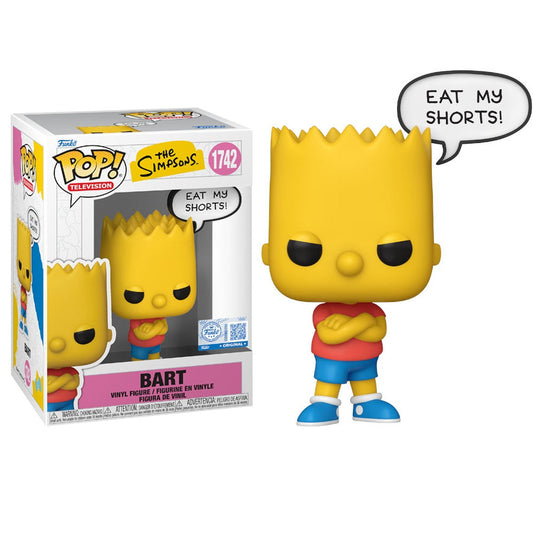 Funko Pop ! Tv The Simpsons - (1742) Bart (Eat My Shorts!) Figure 9cm