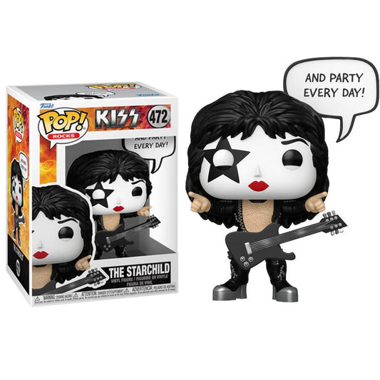 Funko Pop ! Rocks Kiss  - (472) The Starchild Rock & Roll All Nite Figure 9cm
