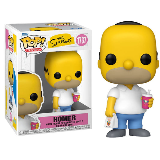 Funko Pop ! Tv The Simpsons - (1737) Homer Krusty Burger Mc Figure 9cm