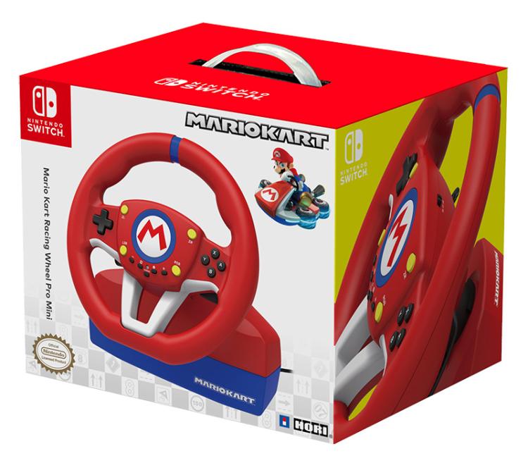 Volante Mario Kart Racing Wheel Pro + Pedaliera Hori Nintendo Switch Ufficiale