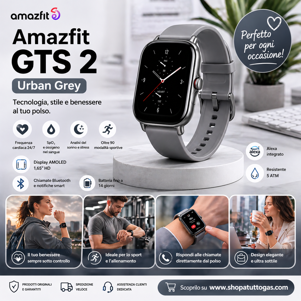 Xiaomi Smartwatch Amazfit GTS 2 Urban Grey
