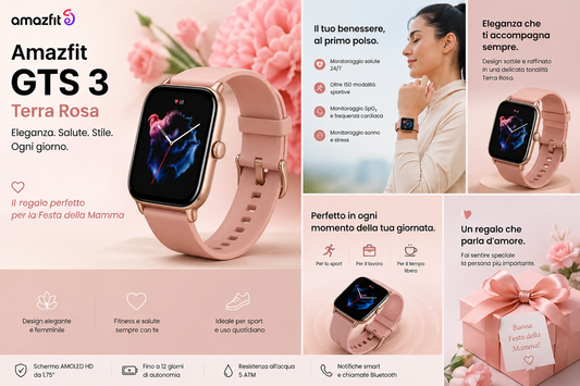 Xiaomi Smartwatch Amazfit GTS 3 Terra Rosa
