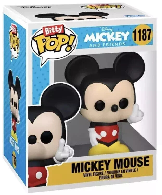 Funko Bitty Pop ! Disney - Mickey Mouse (1187) & Minnie Mouse (1188)