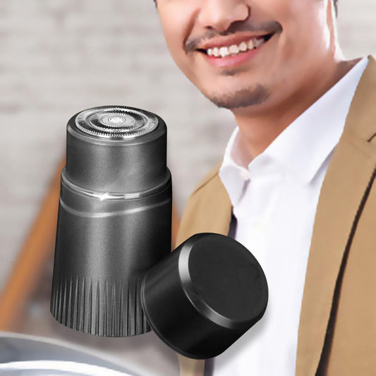 Rasoio elettrico da uomo ricaricabile tramite USB silenzioso per barba