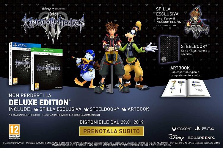 Kingdom Hearts III - Deluxe Limited Edition PS4 Game PAL ITA Playstation 4