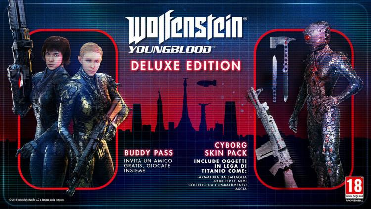 Wolfenstein Youngblood - Deluxe Edition PS4 PlayStation 4 Game Italian New