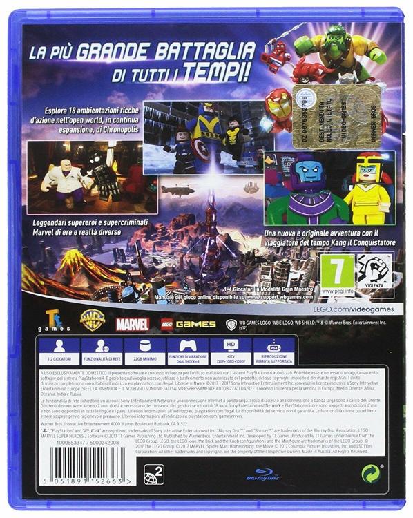 Lego Marvel Super Heroes 2 Ps4 Game PlayStation 4 Italian Videogame New