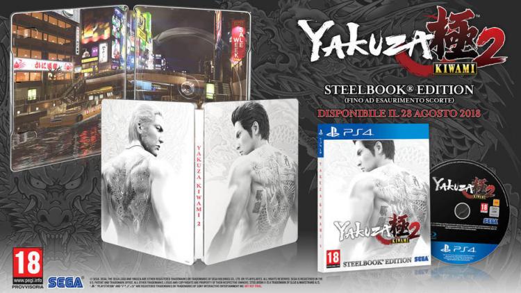 Yakuza Kiwami 2 Steelbook Edition PS4 Video Game PlayStation 4 PAL Game New