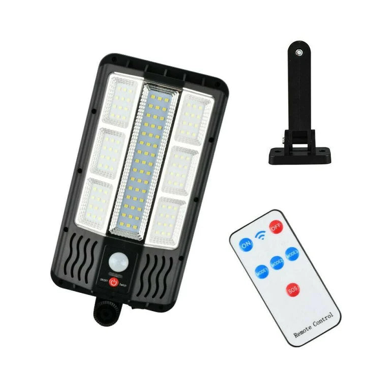 Faro lampione stradale pannello solare con sensore telecomando 117 LED SMD FO-TA146