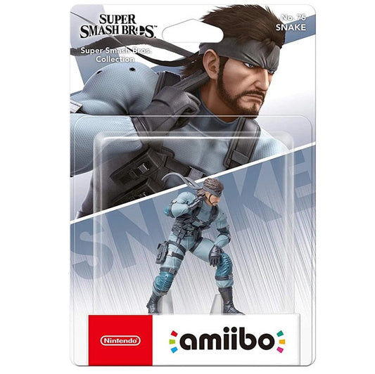 Amiibo Super Smash Bros - Snake Figure No.75 Mgs Nintendo Switch Collectible