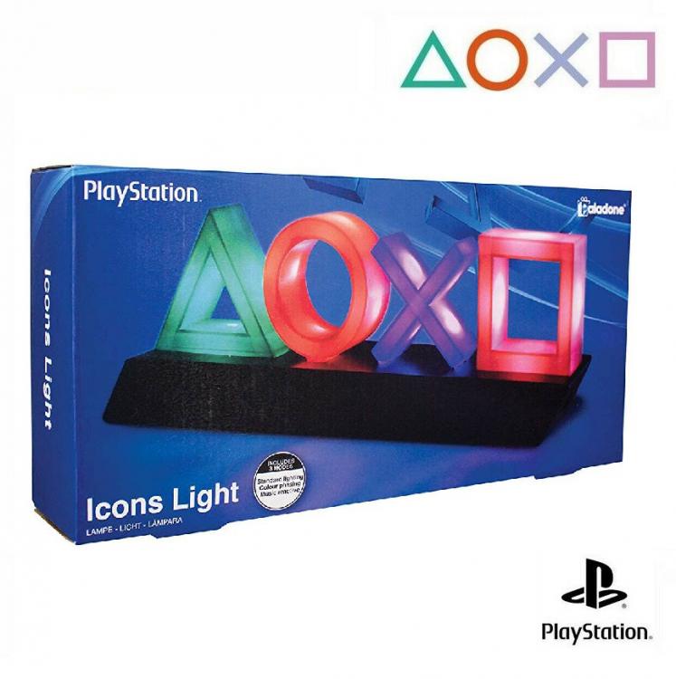 Lampada Ufficiale Sony Playstation Icons Light Led Ps4 Multicolor Paladone Luci