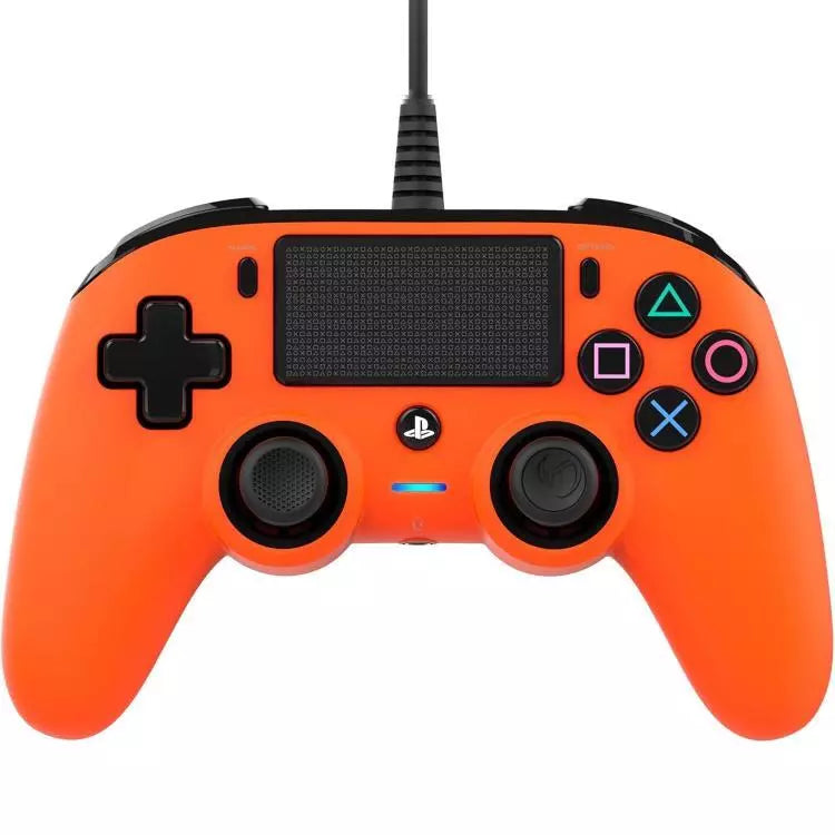 Nacon Controller Wired Pad Playstation 4 Ps4/Pc Joypad Cablato Usb (Arancio)