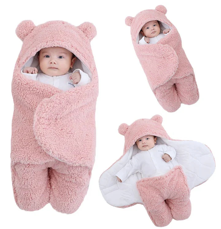 Coperta Teddy Bear Baby Blanket Fluffikins - Morbidezza e Calore per il Tuo Piccolo Rosa