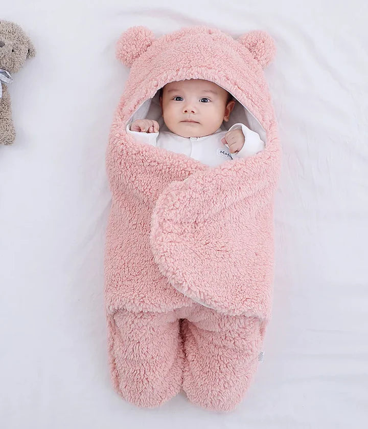 Coperta Teddy Bear Baby Blanket Fluffikins - Morbidezza e Calore per il Tuo Piccolo Rosa