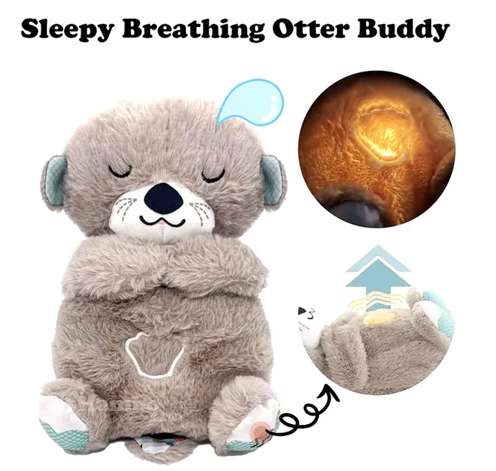 Breathing Bear Peluche Calmante Sensazione Grembo Materno Peluche simula il respiro Grigio Bianco Rosa Grigio Scuro