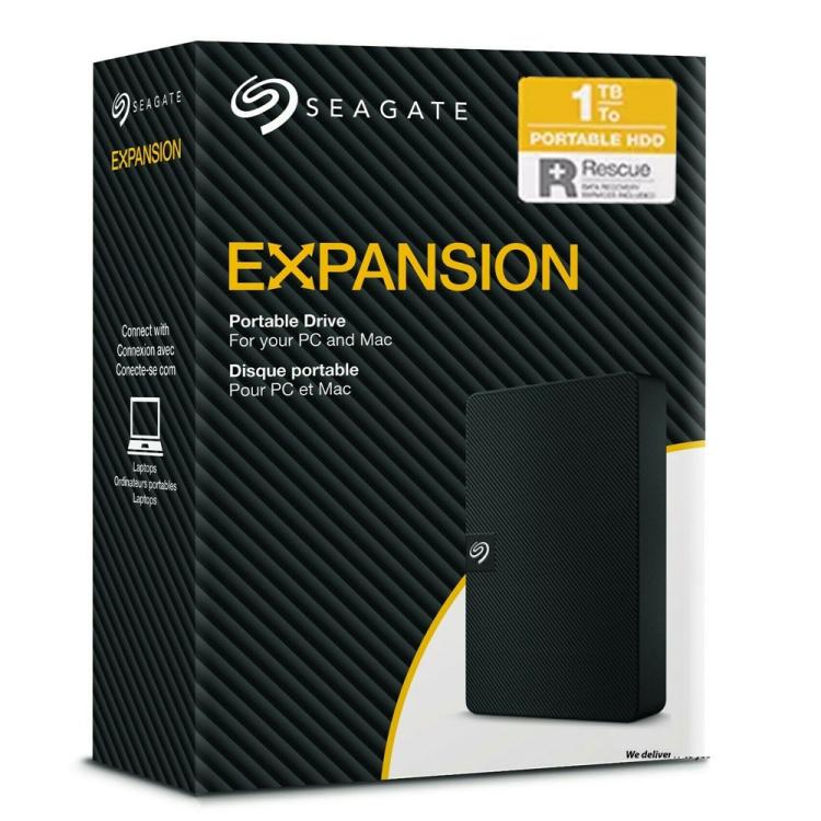 Seagate Expansion +Rescue External Hard Drive 1TB HDD Ext 2.5" PC PS4 Memory