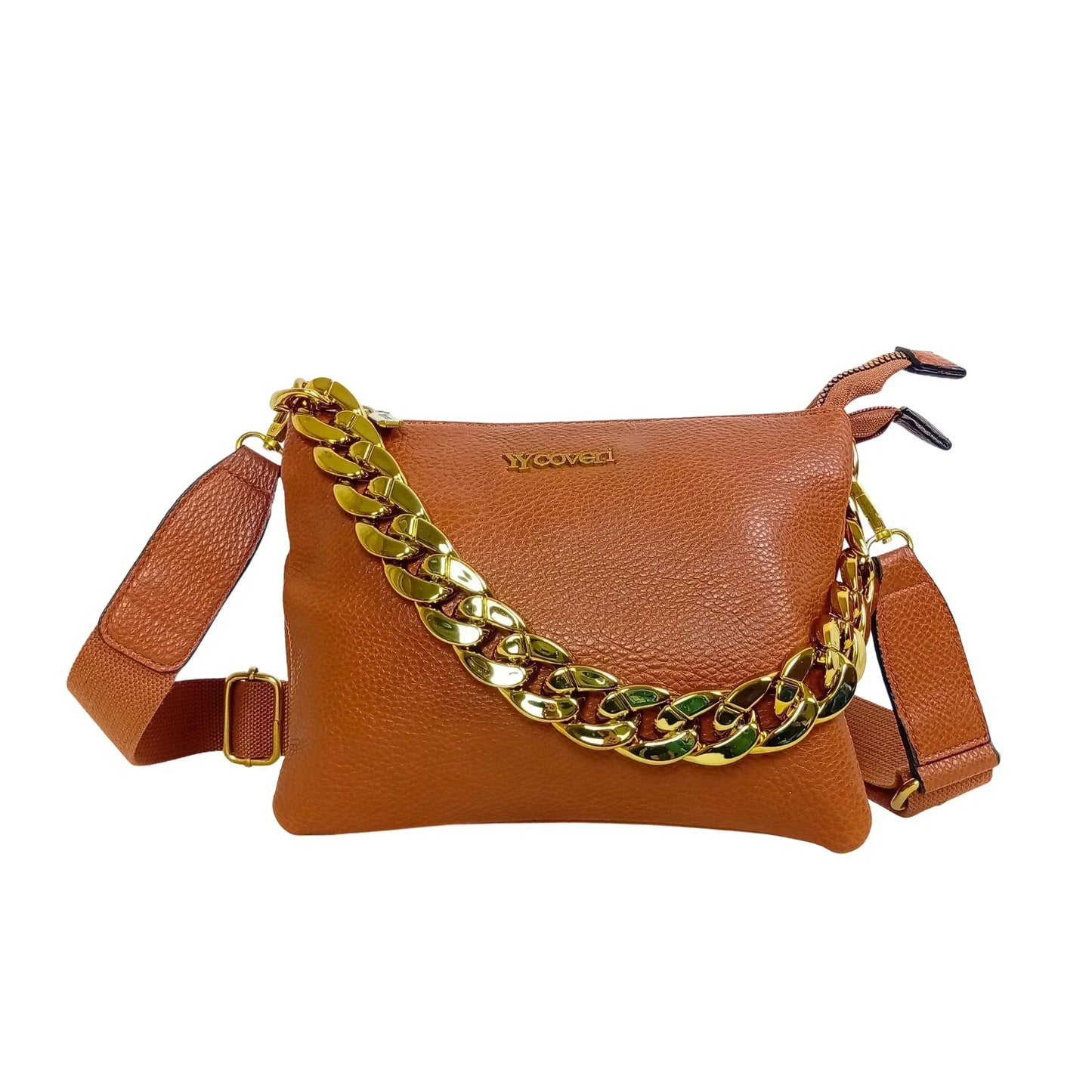 Shoulder bag with a large gold-tone chain handle MS-7819