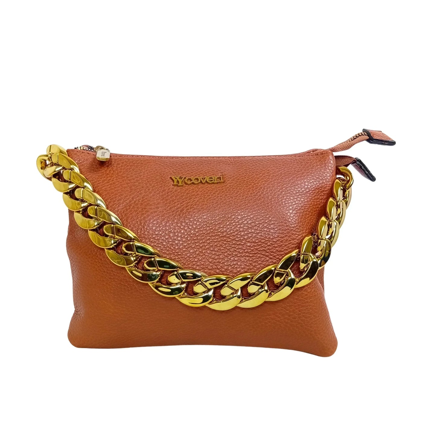 Shoulder bag with a large gold-tone chain handle MS-7819