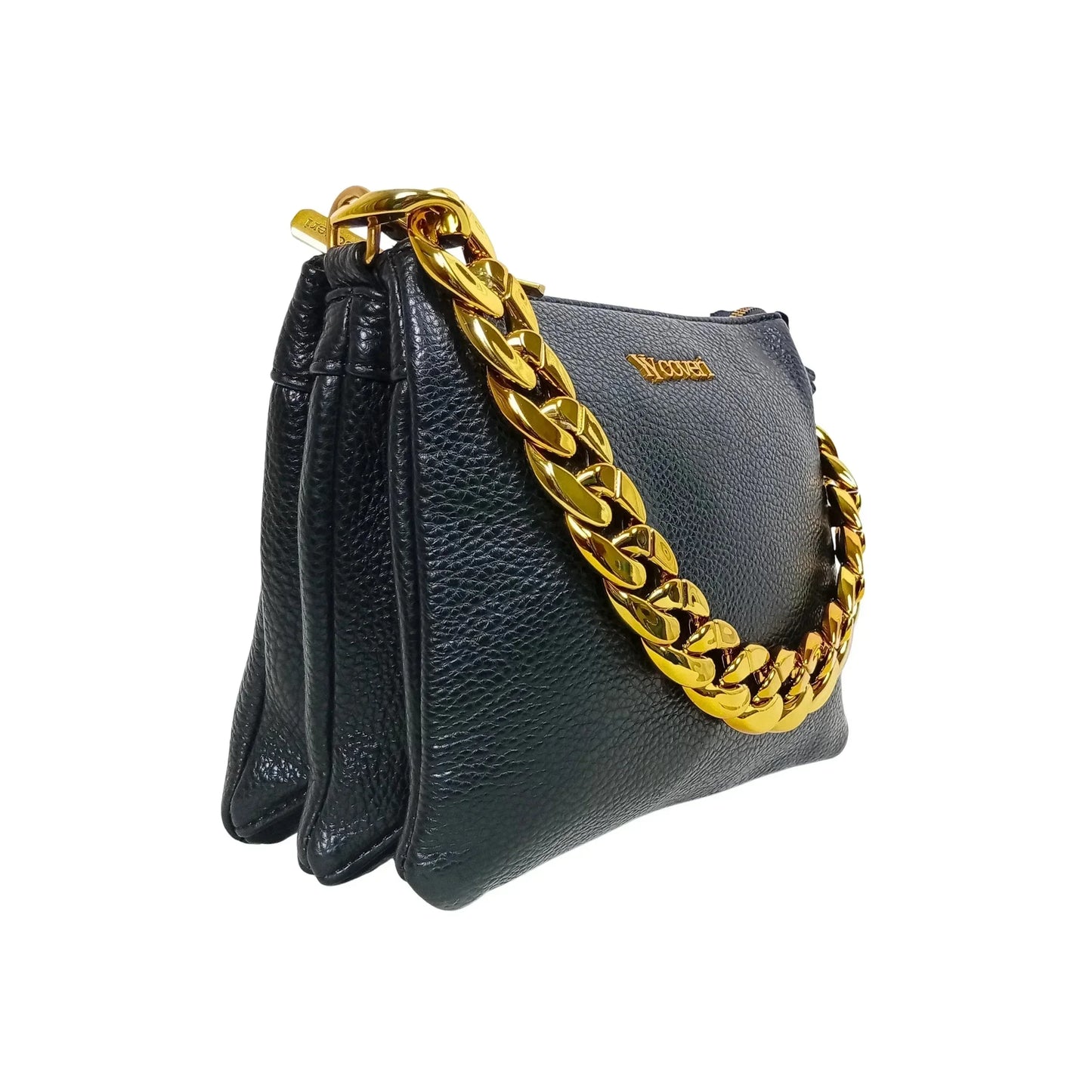 Shoulder bag with a large gold-tone chain handle MS-7819