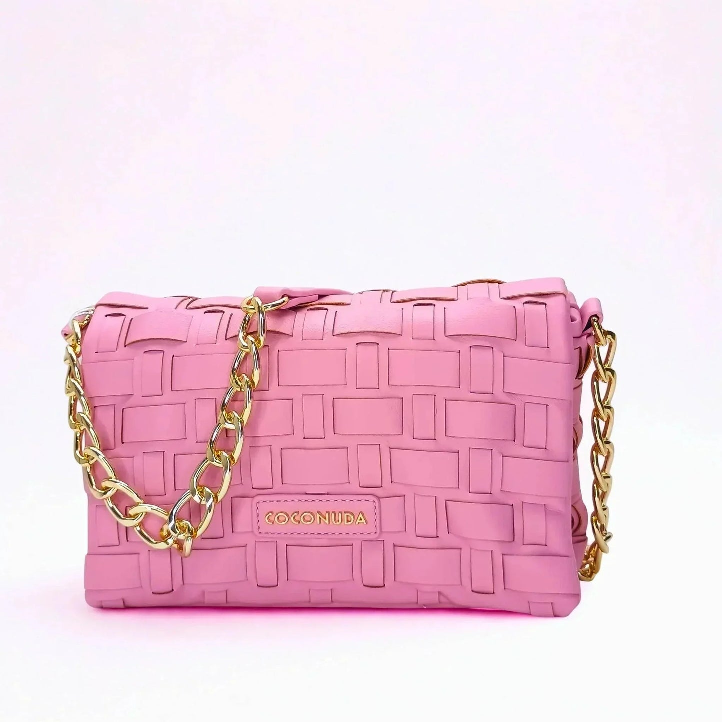 Silver Woven Bag with Chain Strap - MS-2087